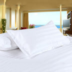 طقم لحاف فندقي فاخر مكون من 5 قطع، مقاس كينج مزدوج - مفروشات بيضاء فاخرة